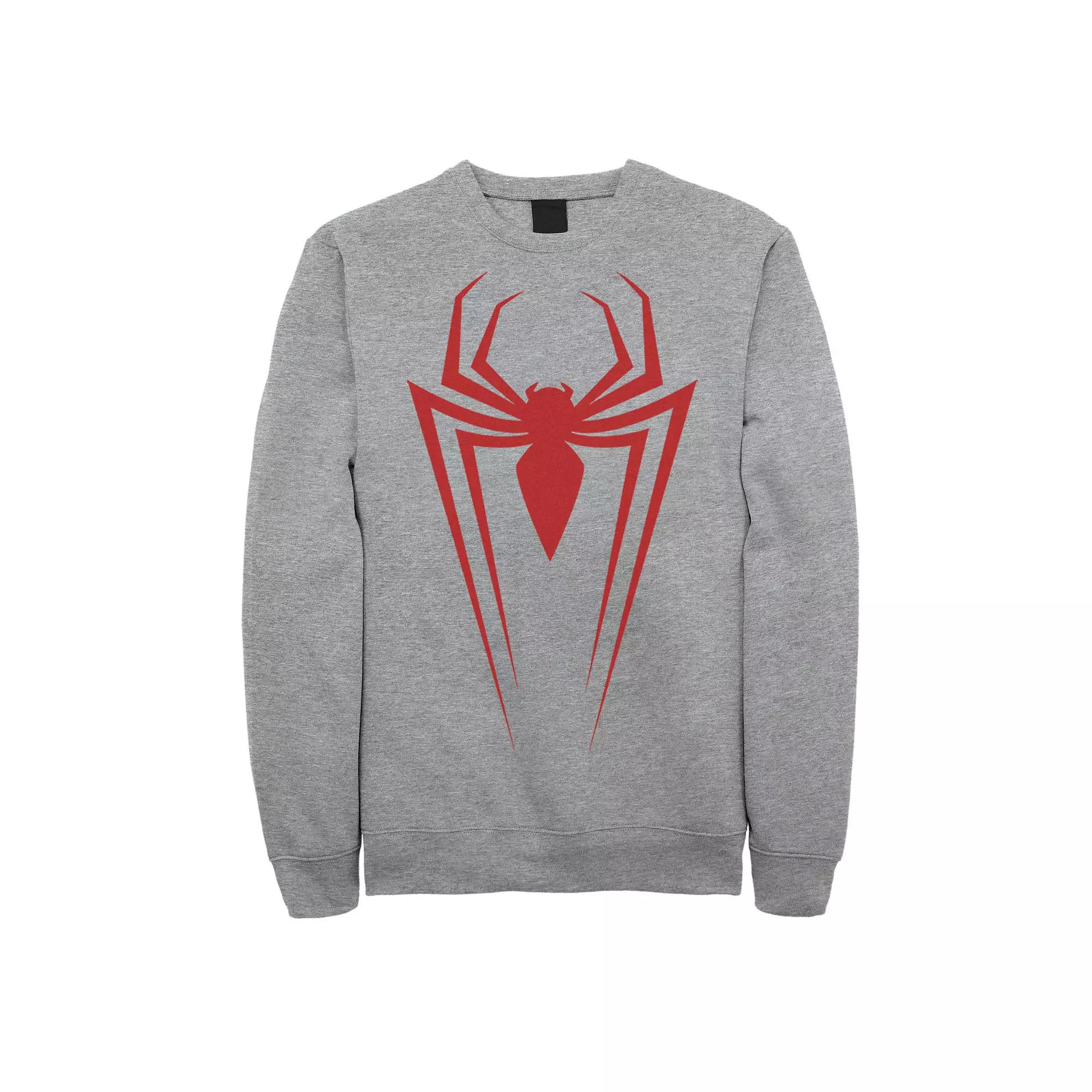 Men's Marvel Spider-Man Icon Sweatshirt, Size: XXL, Athletic Grey Product Image