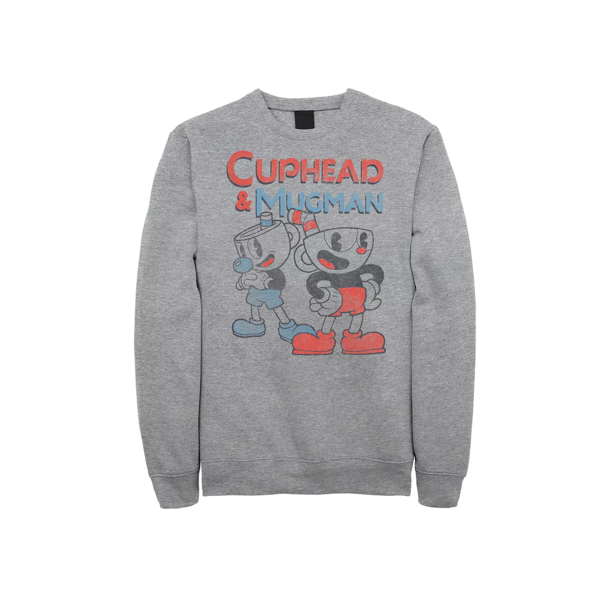 Big & Tall Cuphead And Mugman Dynamic Duo Vintage Sweatshirt, Men's,  Product Image