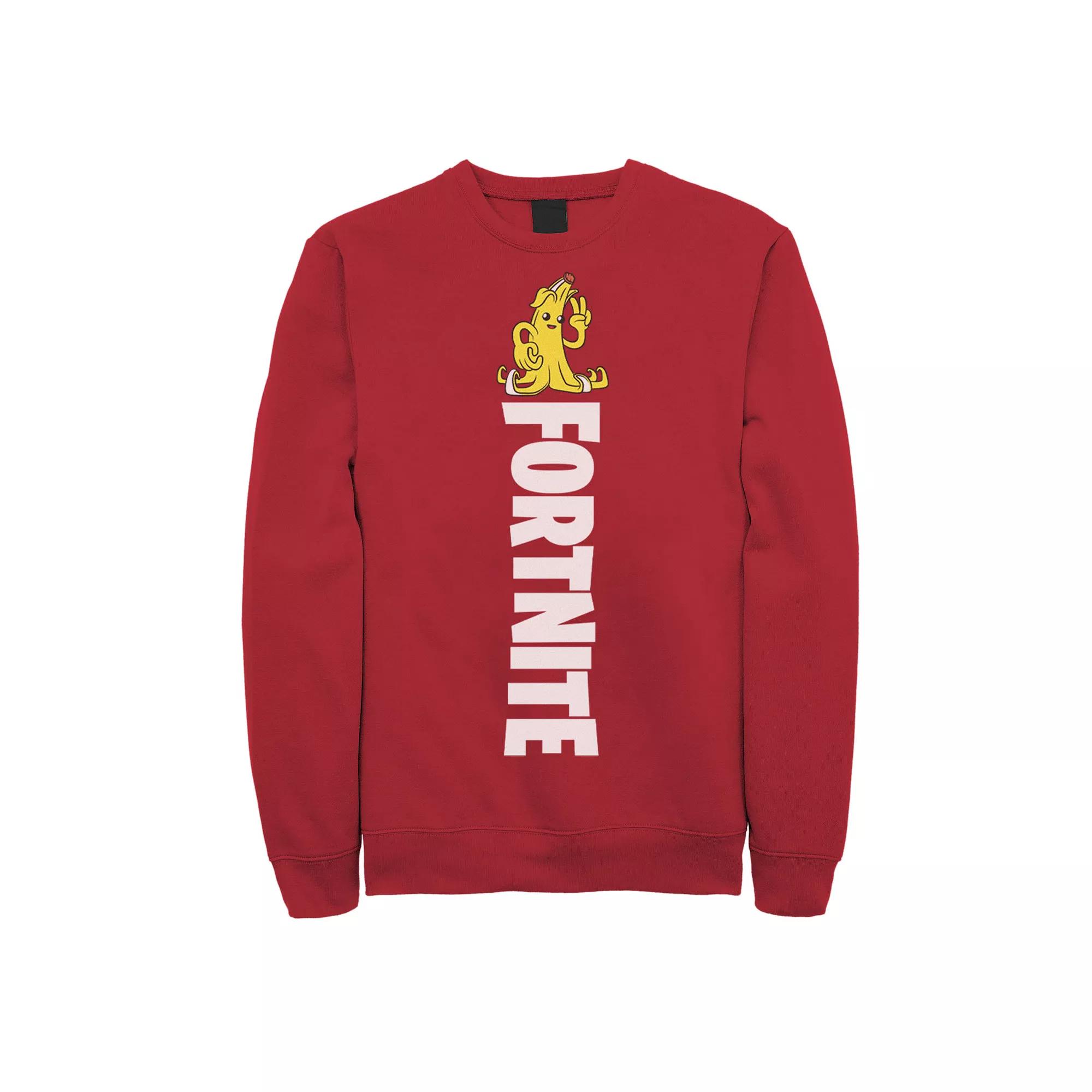 Men's Fortnite Peely Peace Sign Portrait Sweatshirt,  Product Image