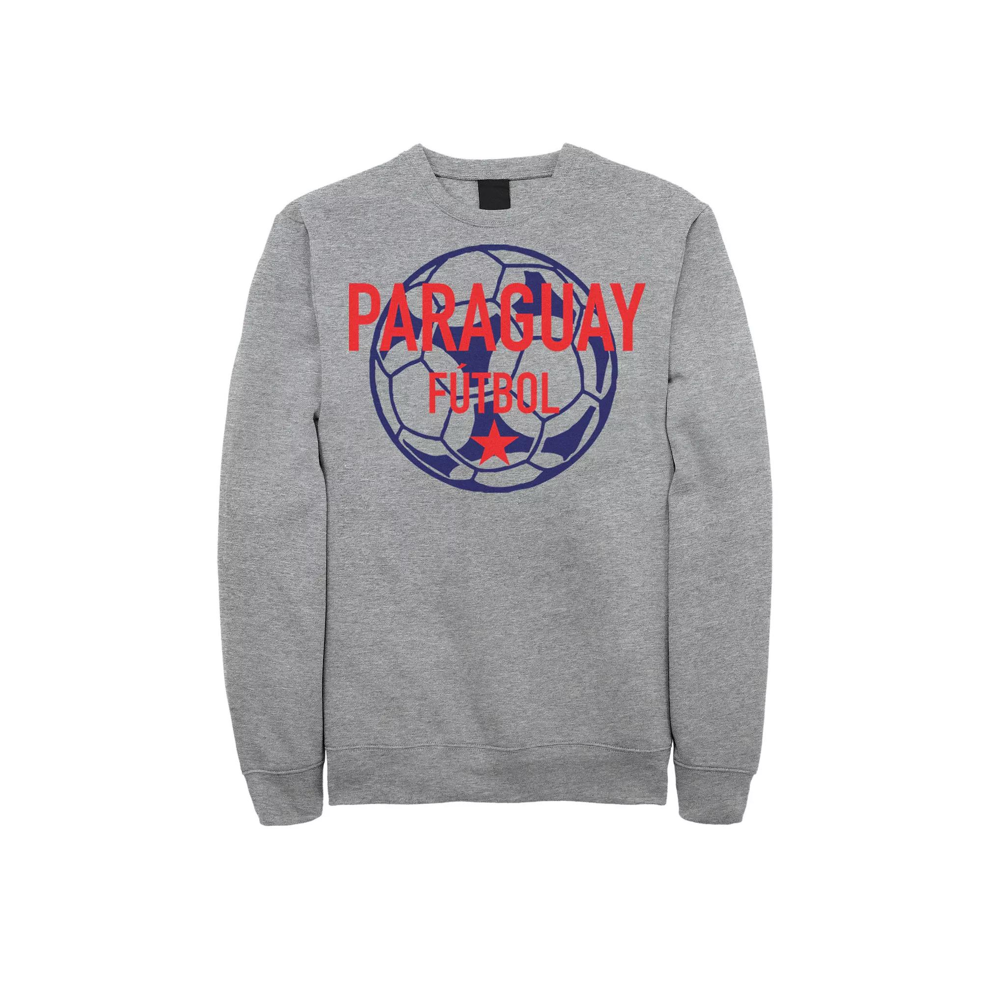 Men's Paraguay Futbol Club Logo Sweatshirt, Size: Large, Athletic Grey Product Image