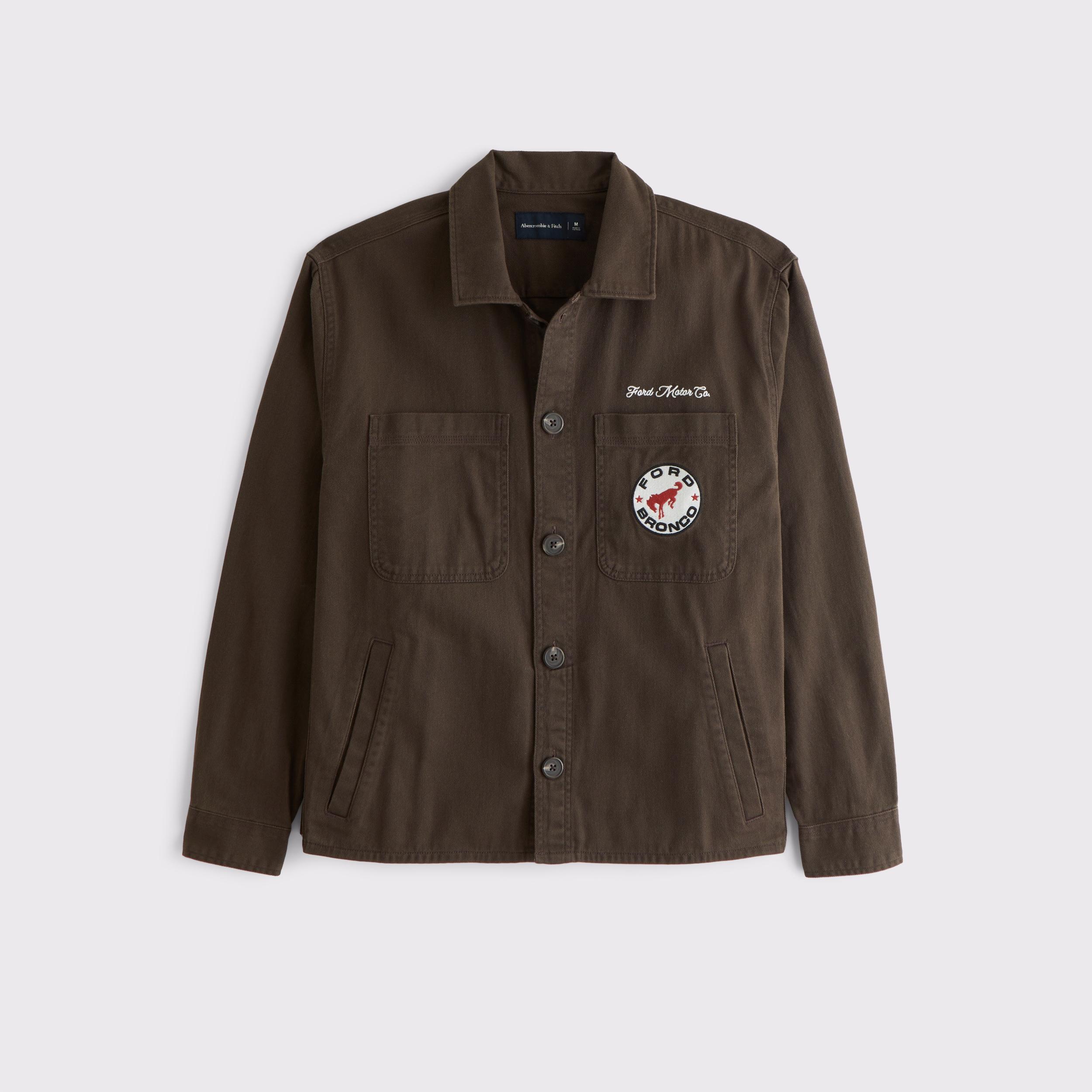 Twill Graphic Shirt Jacket Product Image