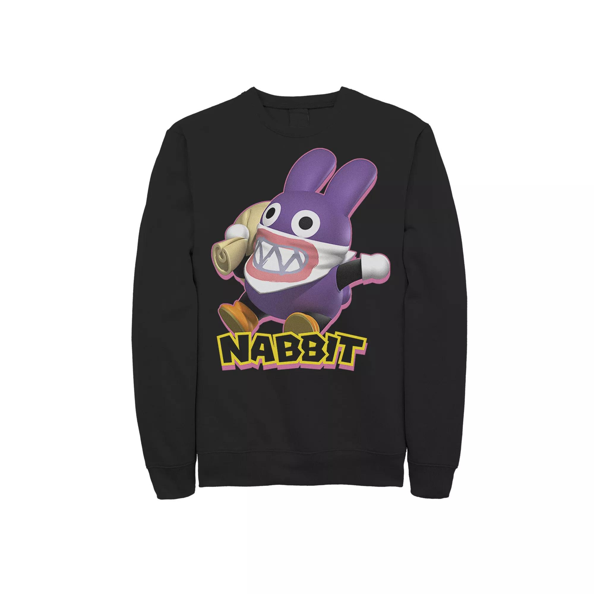 Men's Nintendo Super Mario Nabbit Action Pose Portrait Logo Sweatshirt,  Product Image