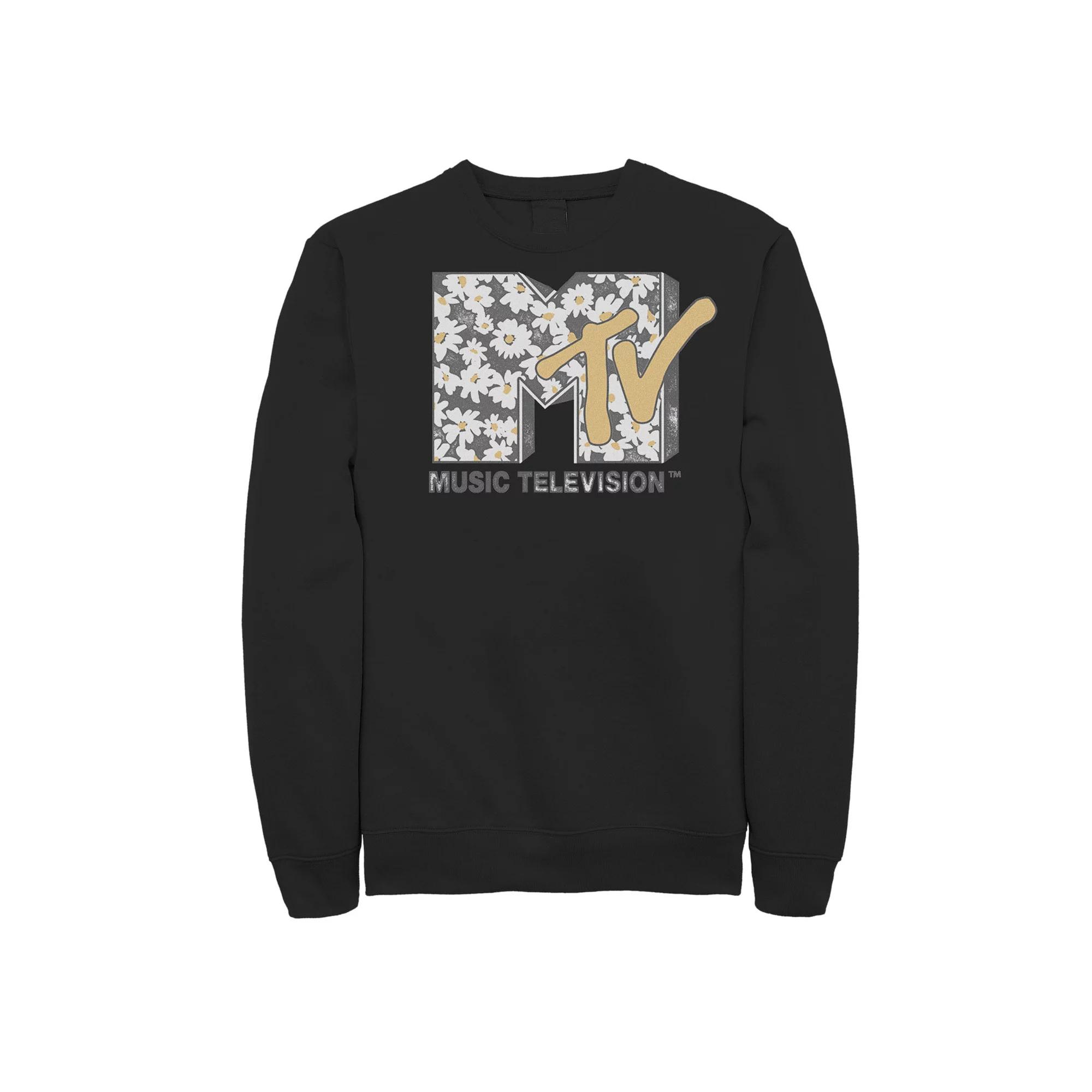 Men's MTV Daisy Distressed Logo Sweatshirt,  Product Image