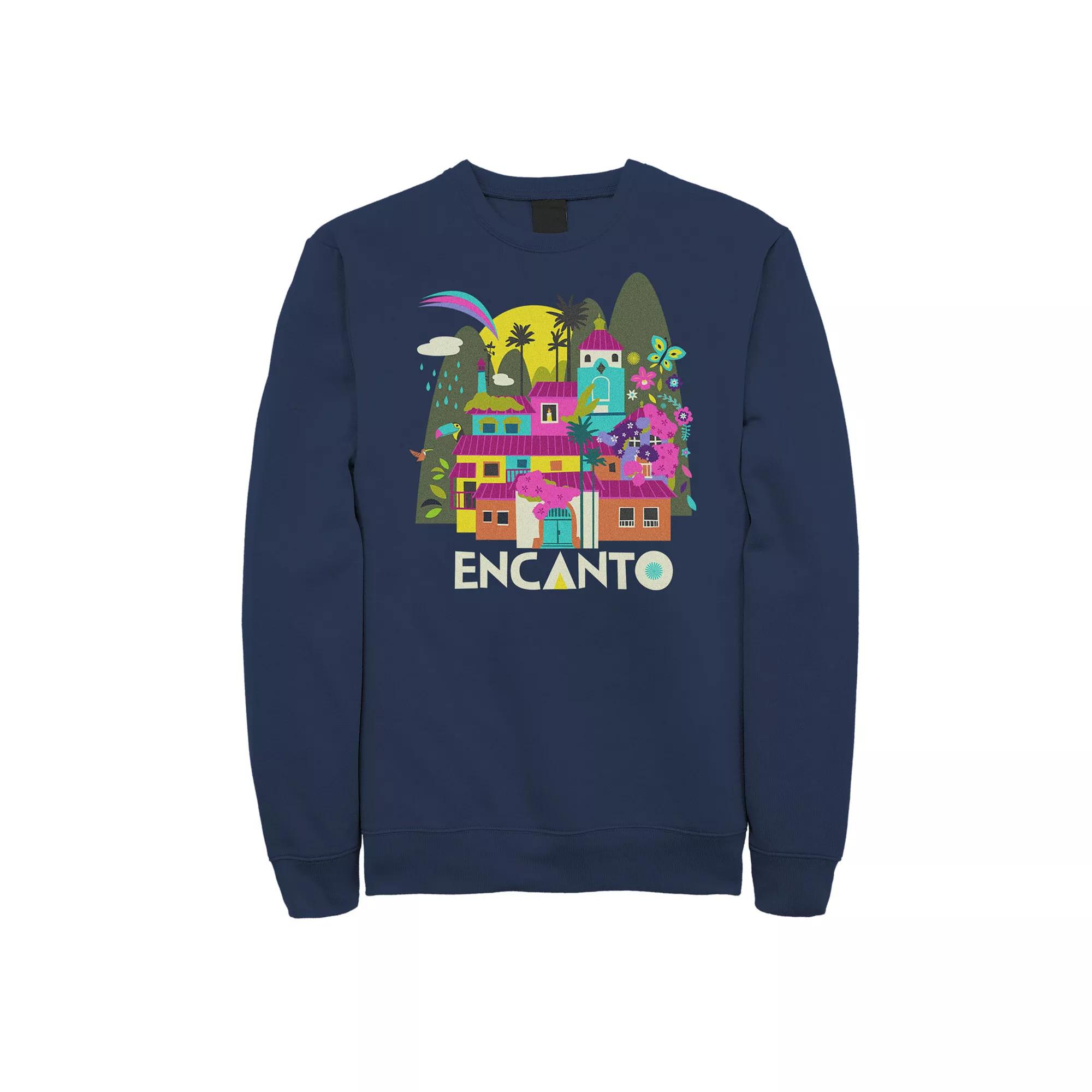Big & Tall Disney Encanto Village Portrait Sweatshirt, Men's, Size: XXL Tall, Blue Product Image
