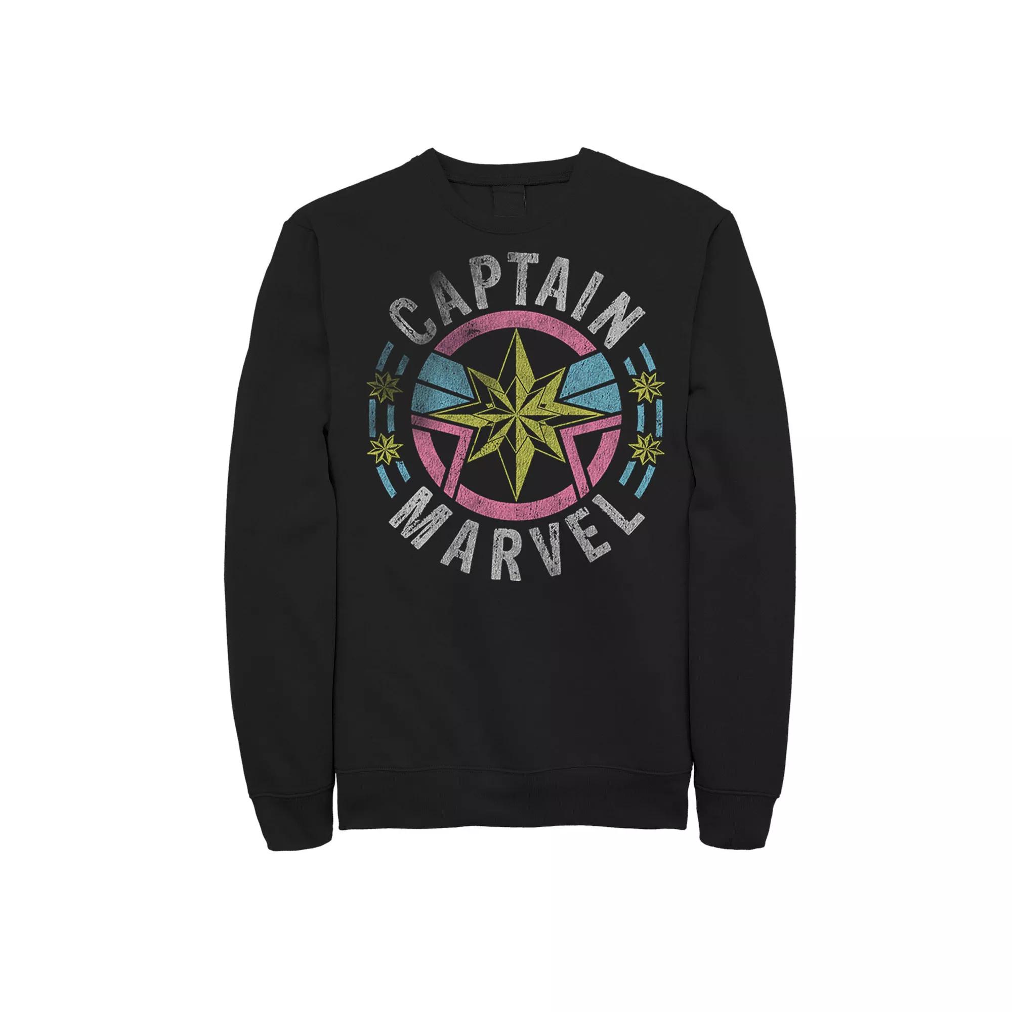 Men's Marvel Captain Marvel '90s Style Logo Sweatshirt,  Product Image