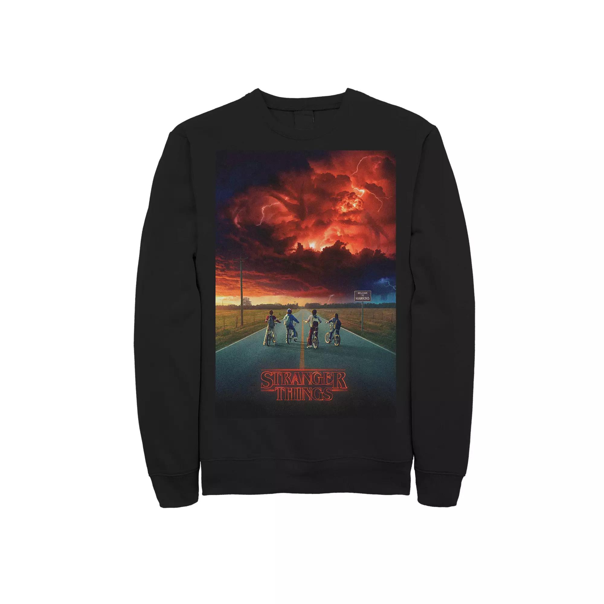 Big & Tall Stranger Things Demogorgon Cloud Poster Fleece Sweatshirt, Men's,  Product Image