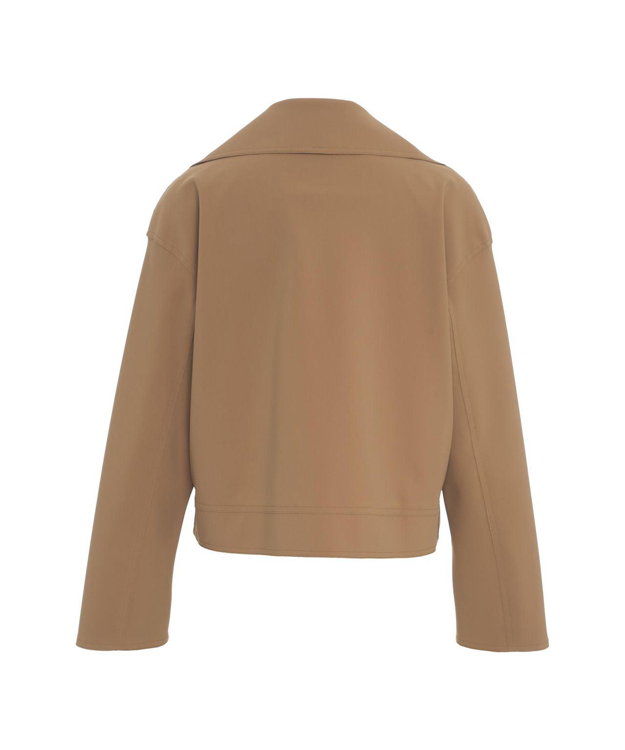 Cropped jacket in scuba Product Image