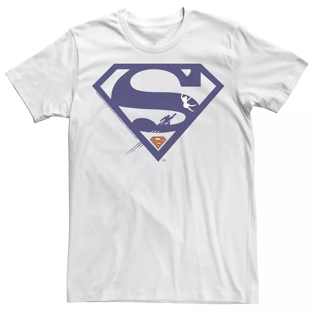 Men's DC Fandome Superman Blue Silhouette Logo Tee,  Product Image