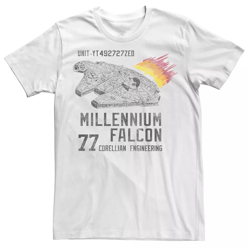 Men's Star Wars Millennium Falcon Corellian Engineering Tee, Size: XXL, White Product Image