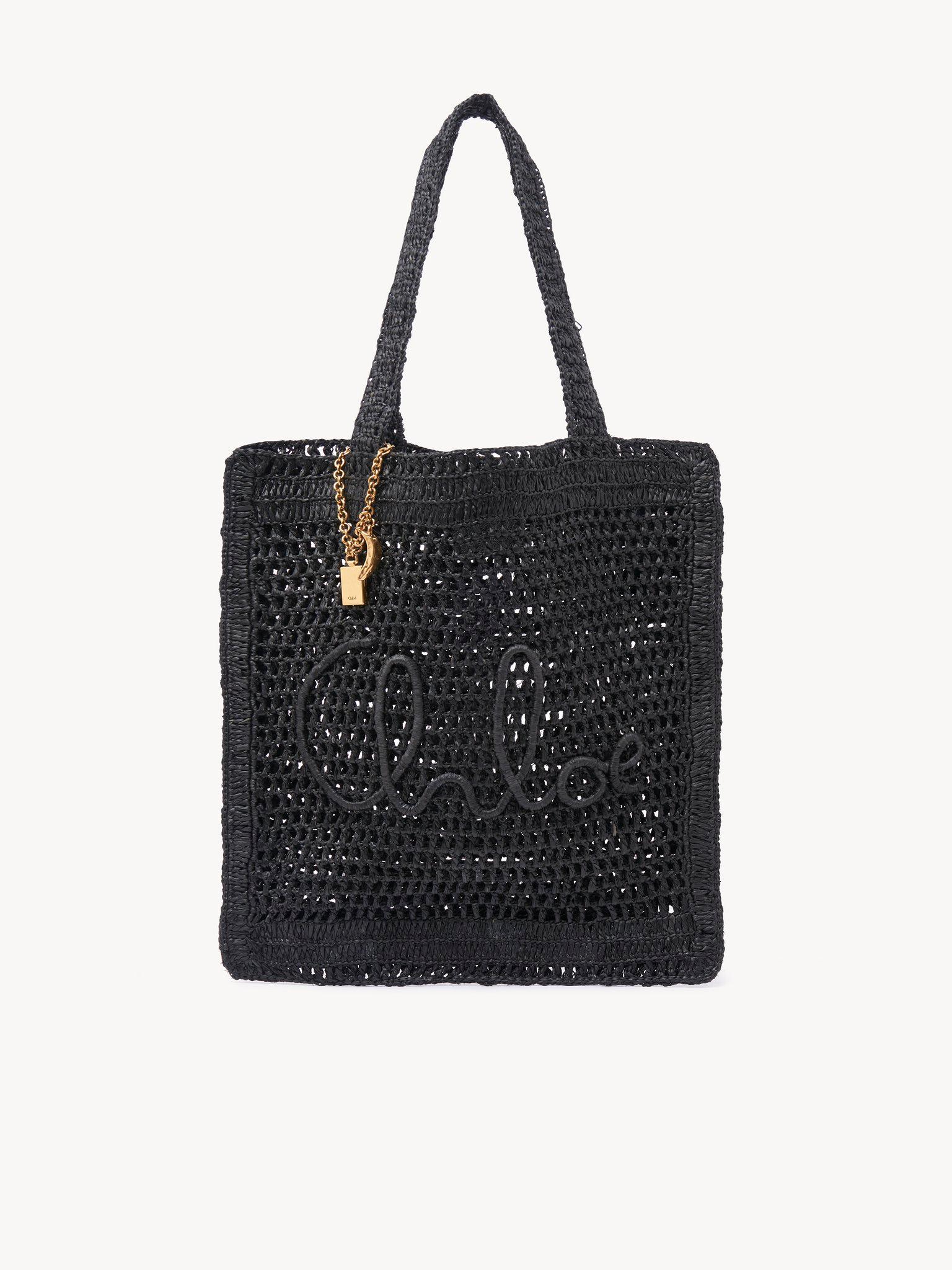 Summer Banana tote bag in raffia Product Image