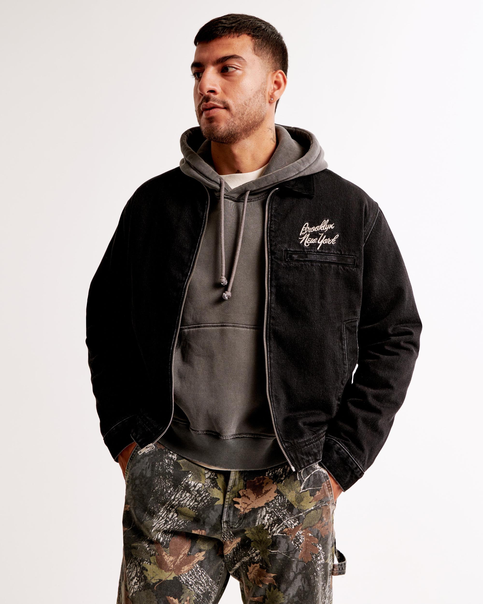 Cropped Zip Workwear Jacket Product Image