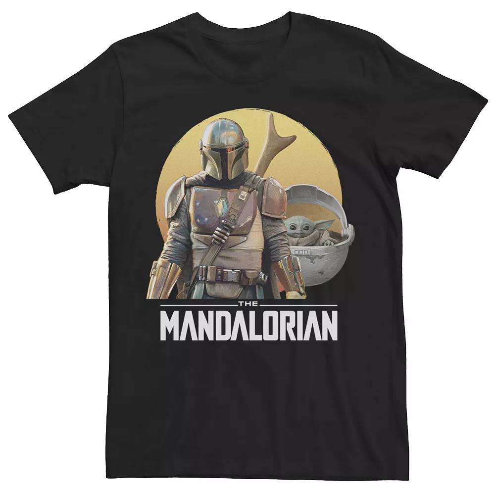 Men's Star Wars The Mandalorian And The Child Circle Portrait Tee,  Product Image