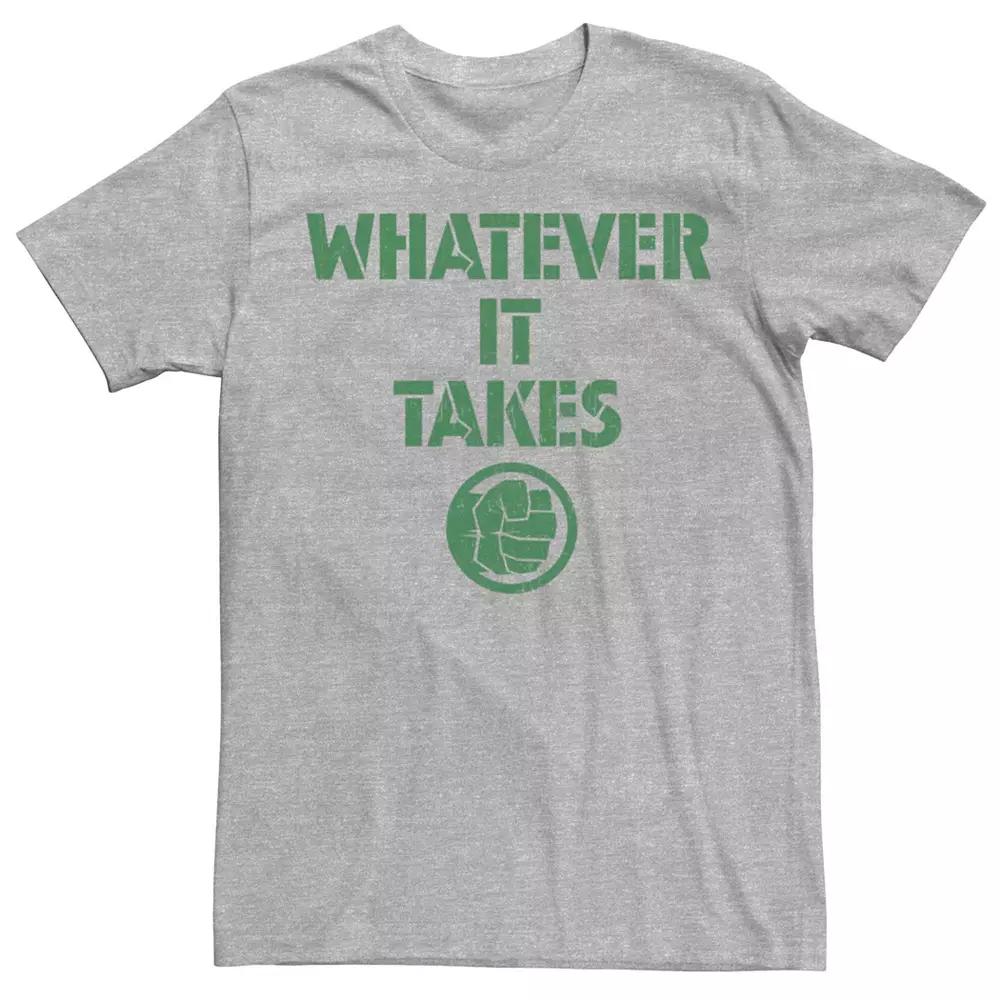 Men's Marvel Hulk Fist "Whatever It Takes" Text Tee,  Product Image