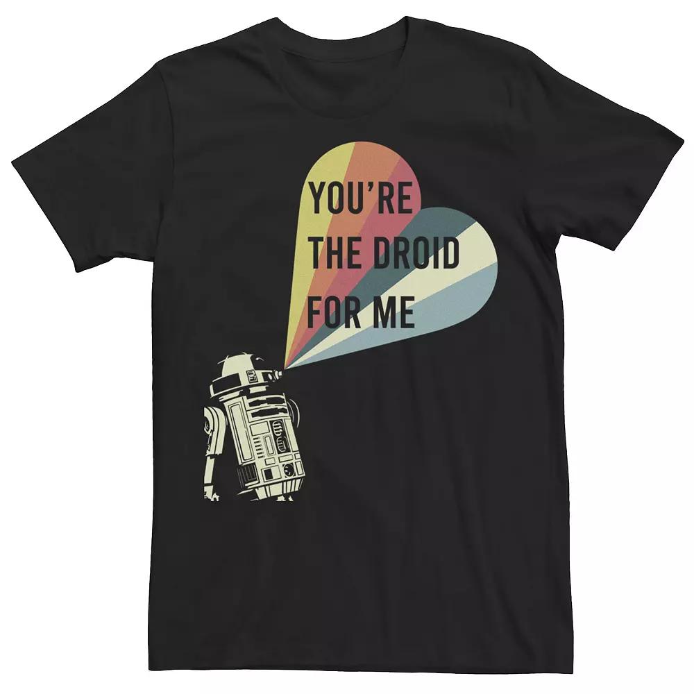 Men's Star Wars R2-D2 Droid For Me Striped Heart Tee,  Product Image