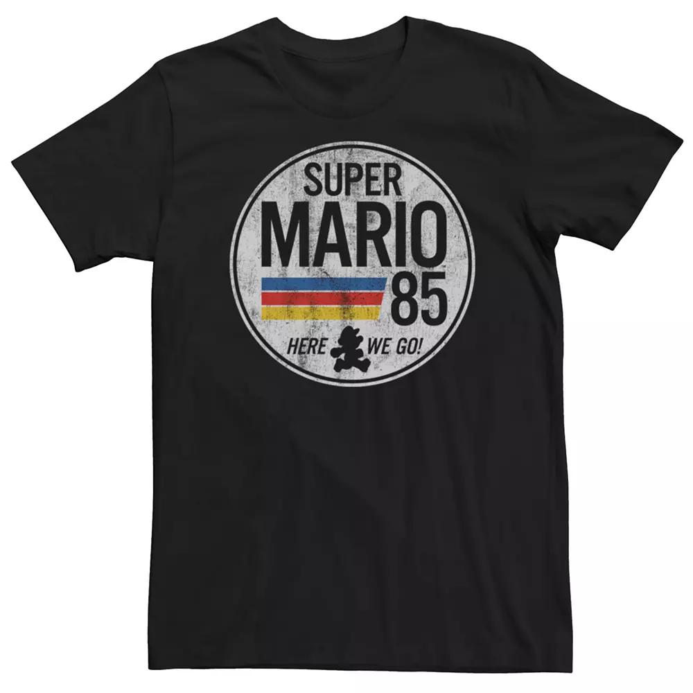 Men's Nintendo Super Mario Here We Go Vintage Short Sleeve Tee,  Product Image
