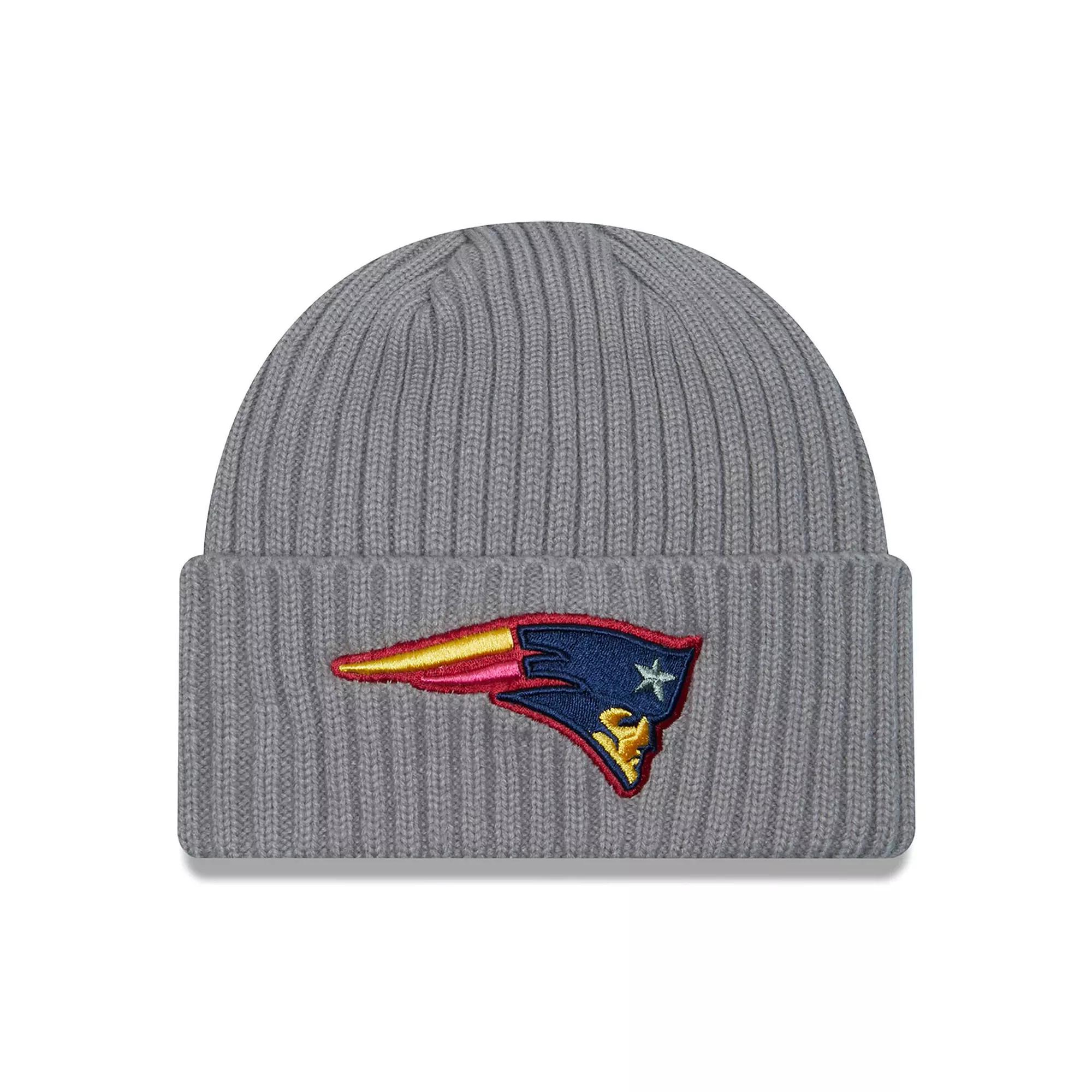 Men's New Era Gray New England Patriots Color Pack Multi Cuffed Knit Hat, Grey Product Image