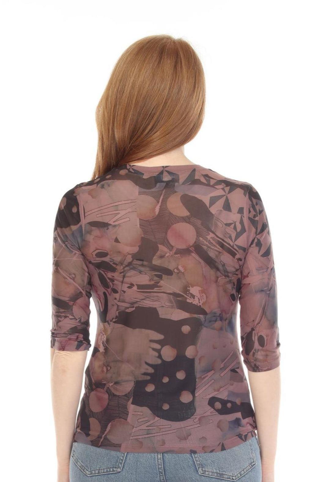 Rose Petals Mesh Top Product Image