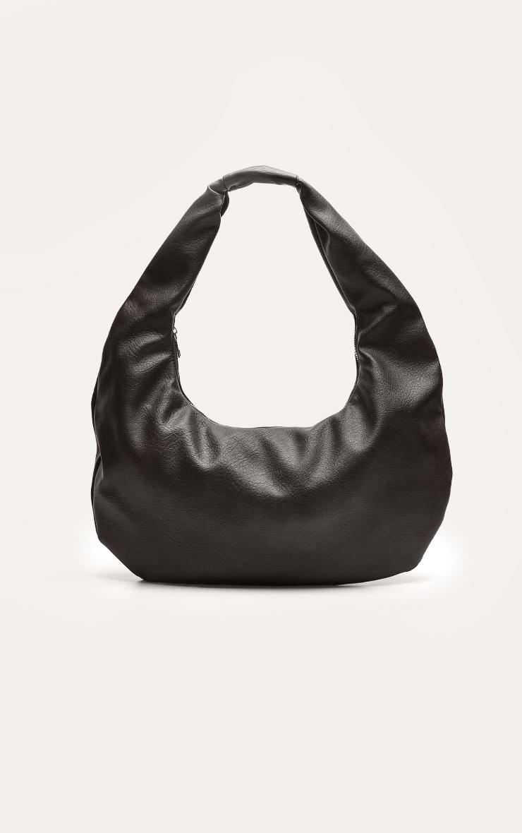 Chocolate PU Round Shoulder Bag Product Image