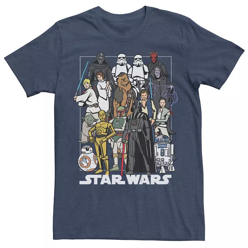 Men's Star Wars Group Characters Color Graphic Tee,  Product Image