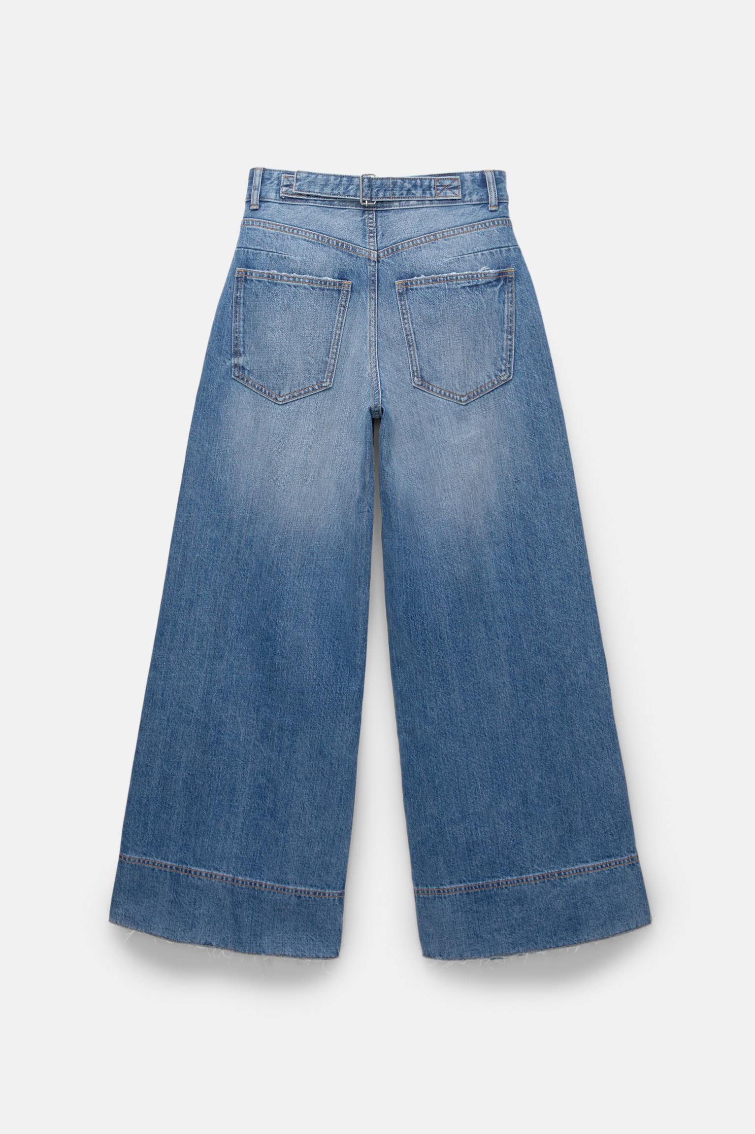 Super wide leg jeans with back belt loops Product Image