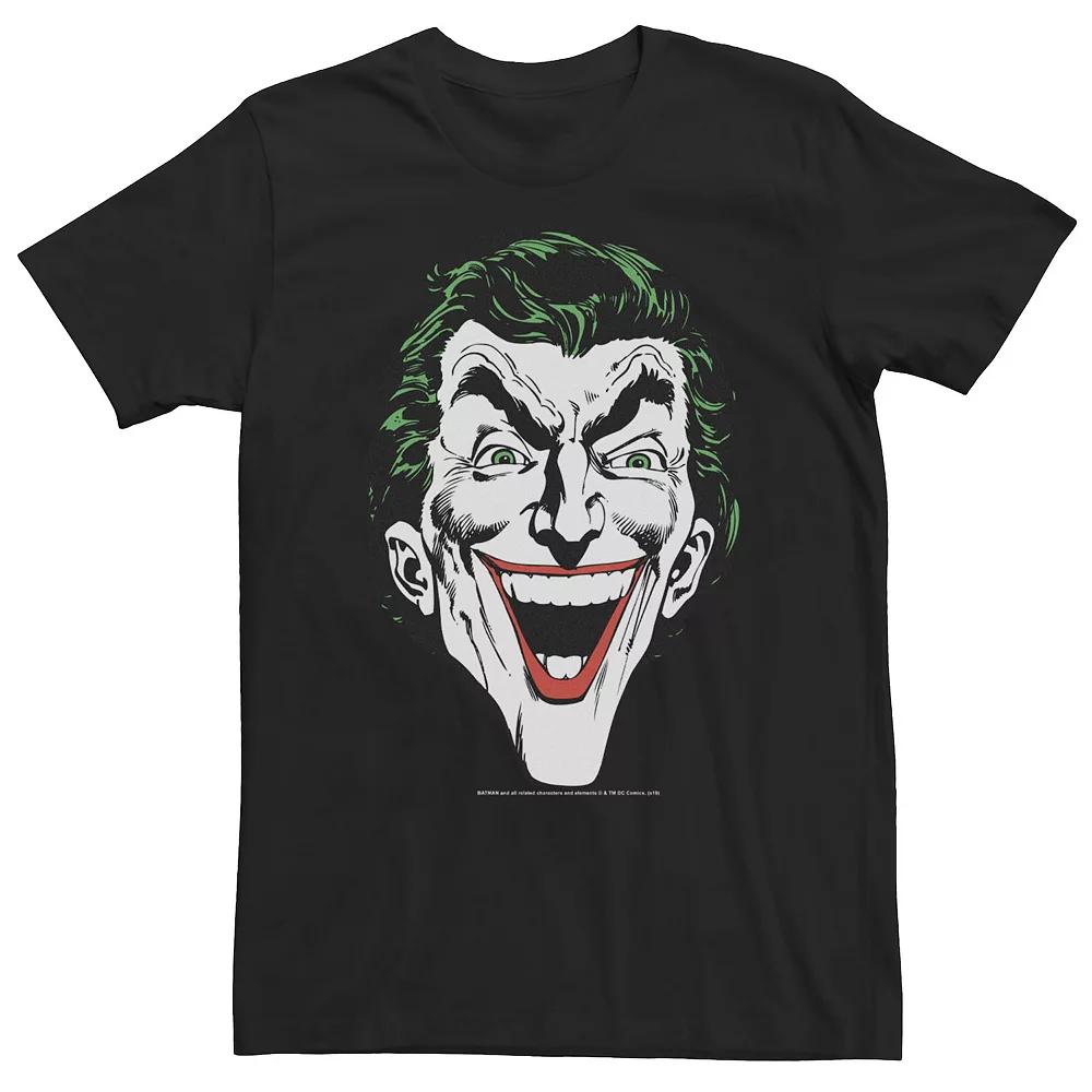Big & Tall DC Comics Batman Big Joker Tee, Men's, Size: 4XL Tall, Black Product Image