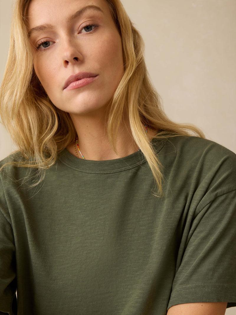 Sunwashed Regenerative Cotton Vintage Tee - Thyme Product Image