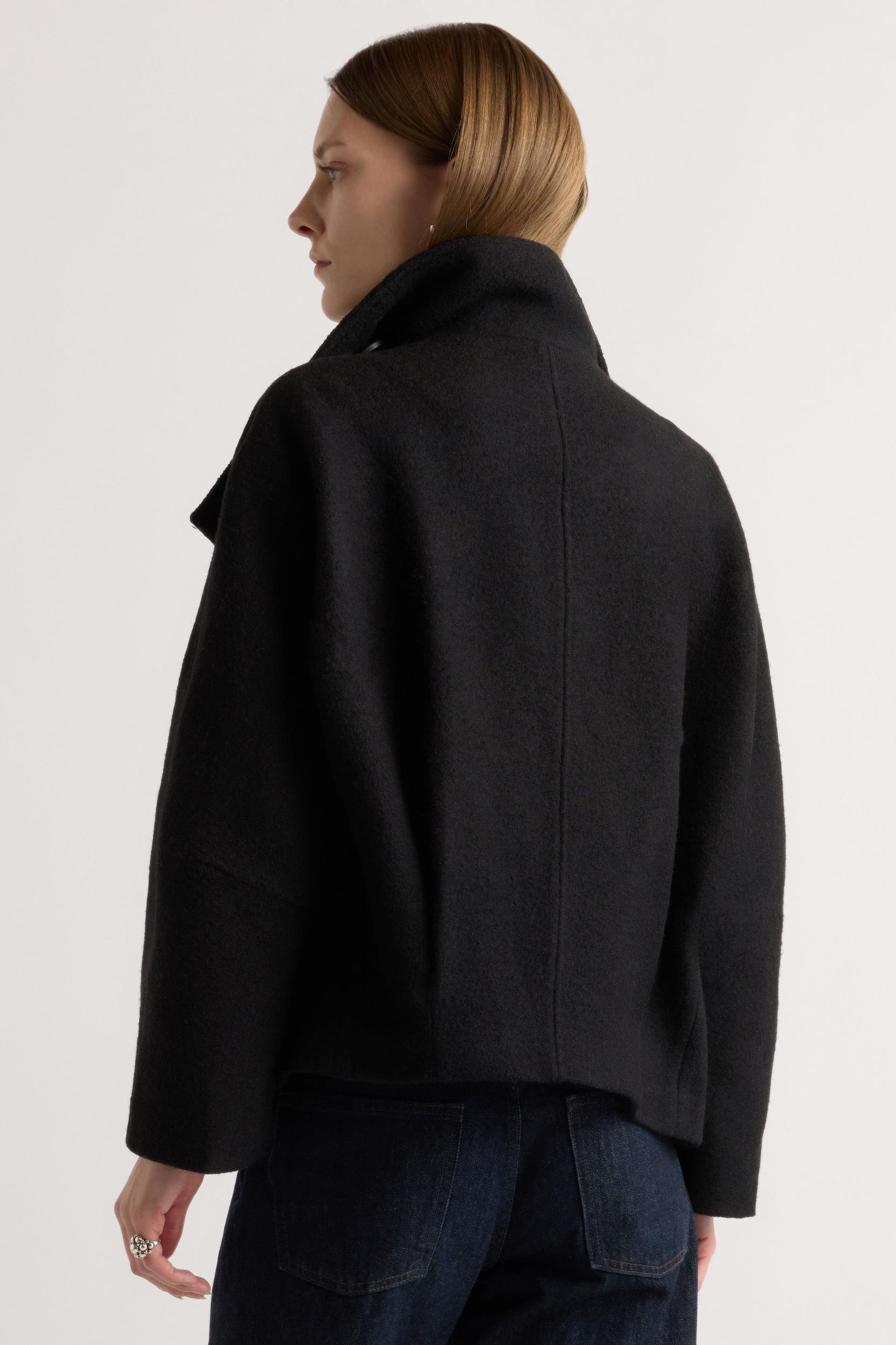 Vashti Wool-Blend Collared Peacoat Product Image