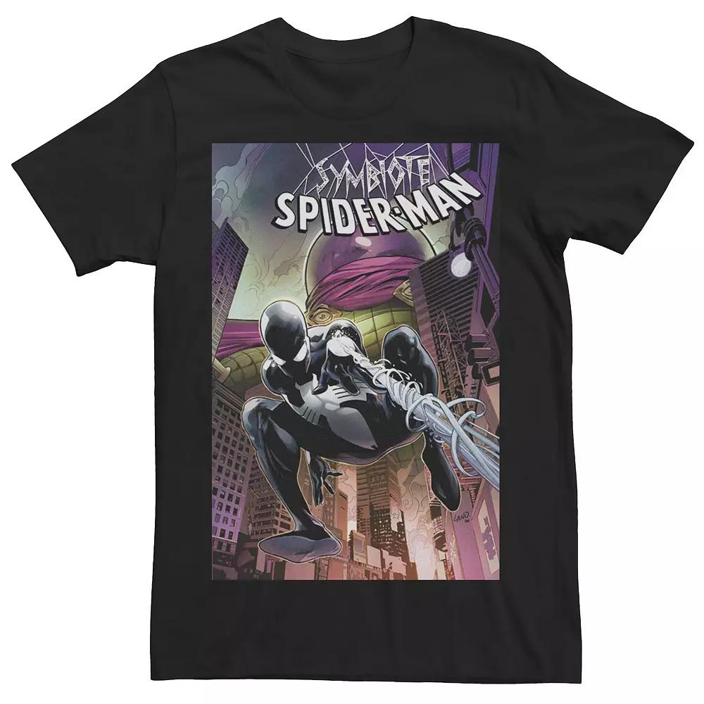 Mens Marvel Symbiote Spider-Man Versus Mysterio Comic Book Cover Tee Product Image