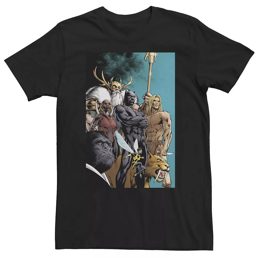 Big & Tall Marvel Comixology Black Panther Comic Cover Tee, Men's,  Product Image