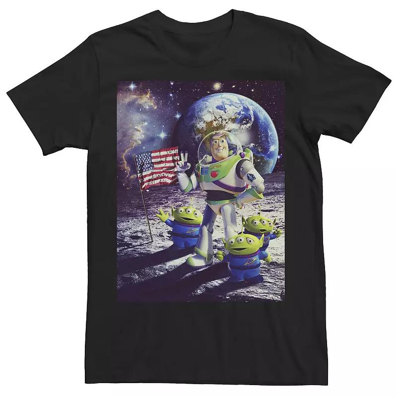 Big & Tall Disney / Pixar Toy Story Buzz and Aliens On The Moon Photo Tee, Men's,  Product Image