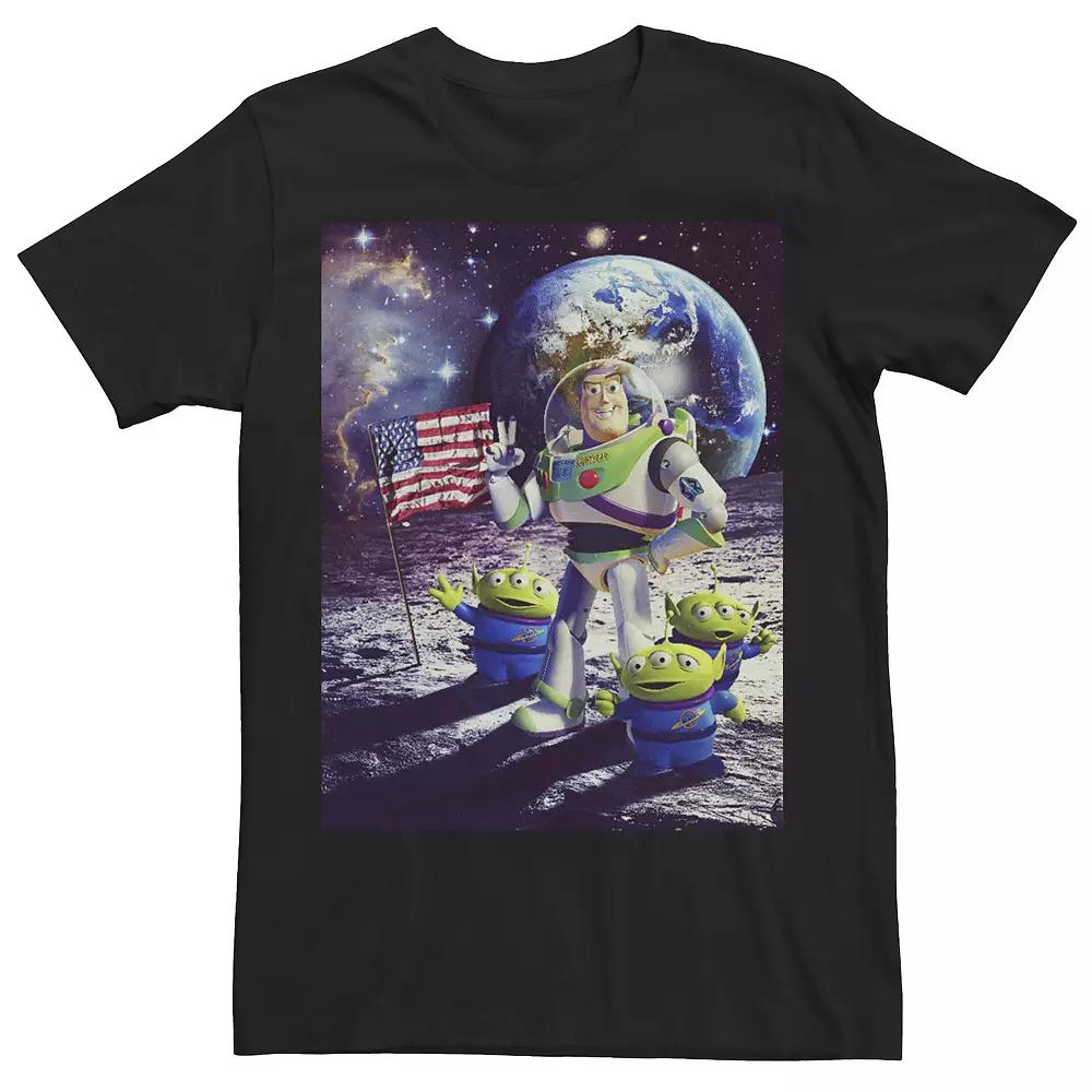 Big & Tall Disney / Pixar Toy Story Buzz and Aliens On The Moon Photo Tee, Men's,  Product Image