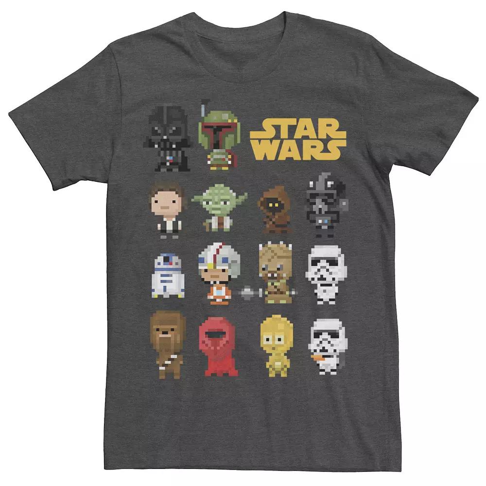 Men's Star Wars Heroes Villains 8-Bit Pixel Sprites Tee,  Product Image
