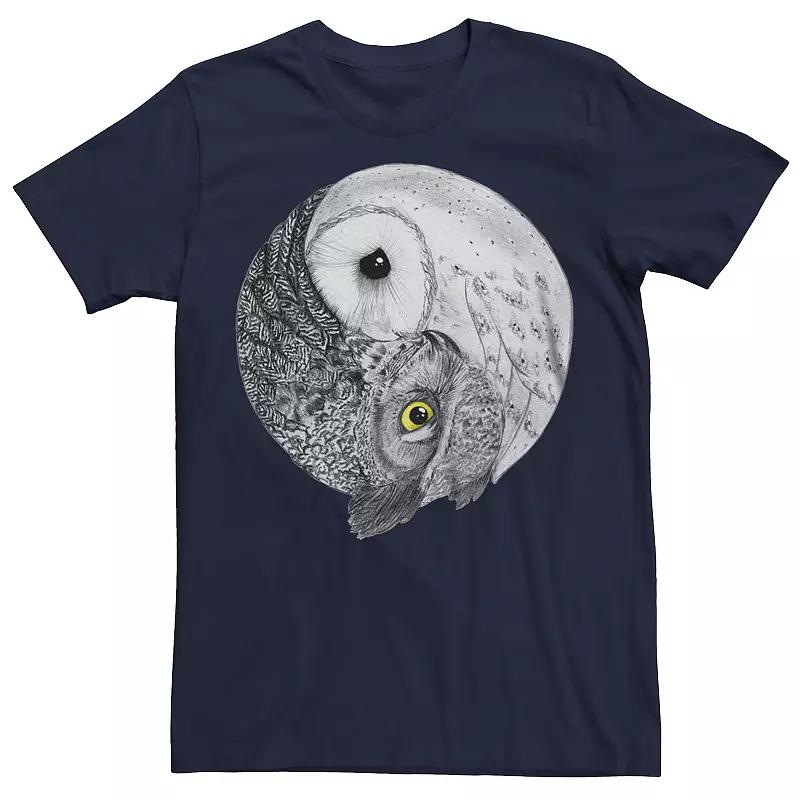 Men's Owls Yin Yang Symbol Graphic Tee,  Product Image