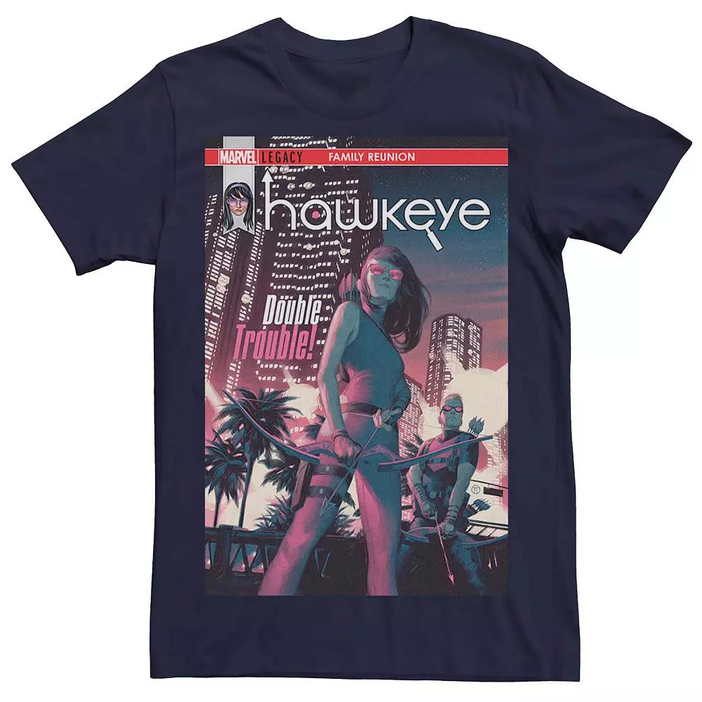 Men's Marvel Hawkeye Double Trouble Comic Cover Tee, Size: 3XL, Blue Product Image