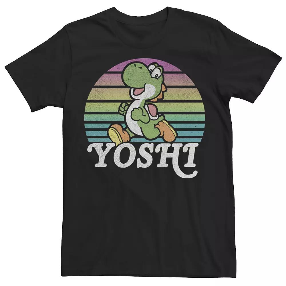 Men's Super Mario Yoshi Retro Line Run Portrait Tee,  Product Image