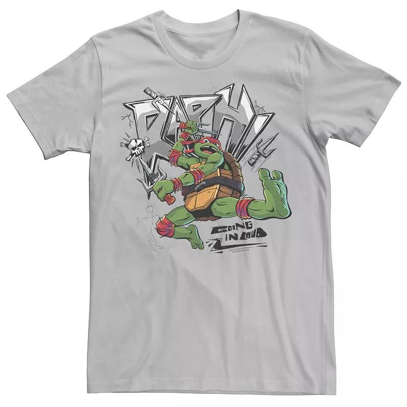 Men's TMNT Mutant Mayhem Raph Going In Loud Graphic Tee, Size: XL, Silver Product Image