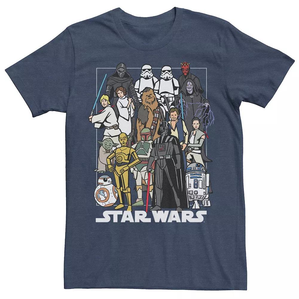 Men's Star Wars Group Characters Color Graphic Tee,  Product Image