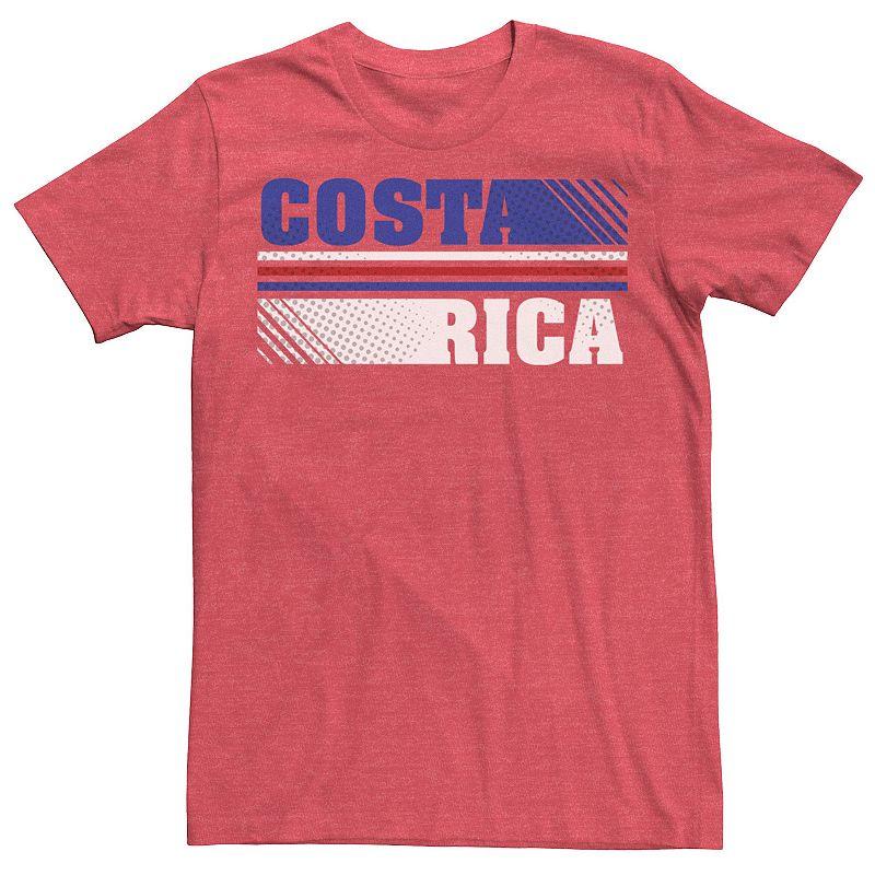 Mens Gonzales Costa Rica Colorful Word Stack Tee Red Grey Product Image