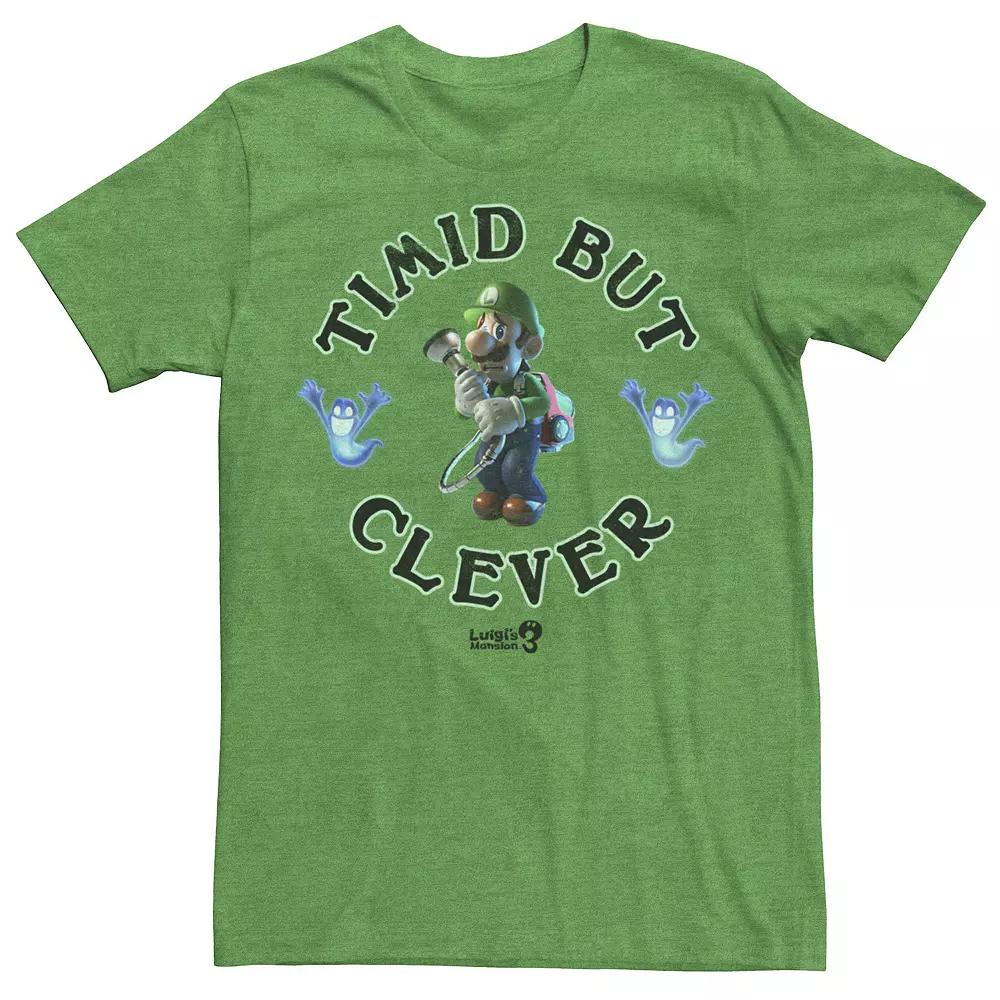 Men's Nintendo Luigi's Mansion 3 Timid But Clever Portrait Graphic Tee,  Product Image