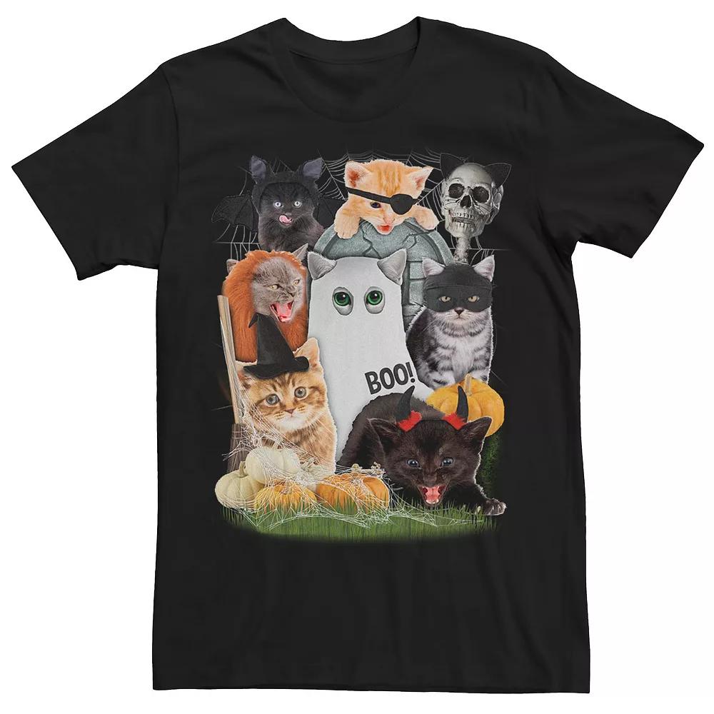 Men's Halloween Cat Collage Tee,  Product Image