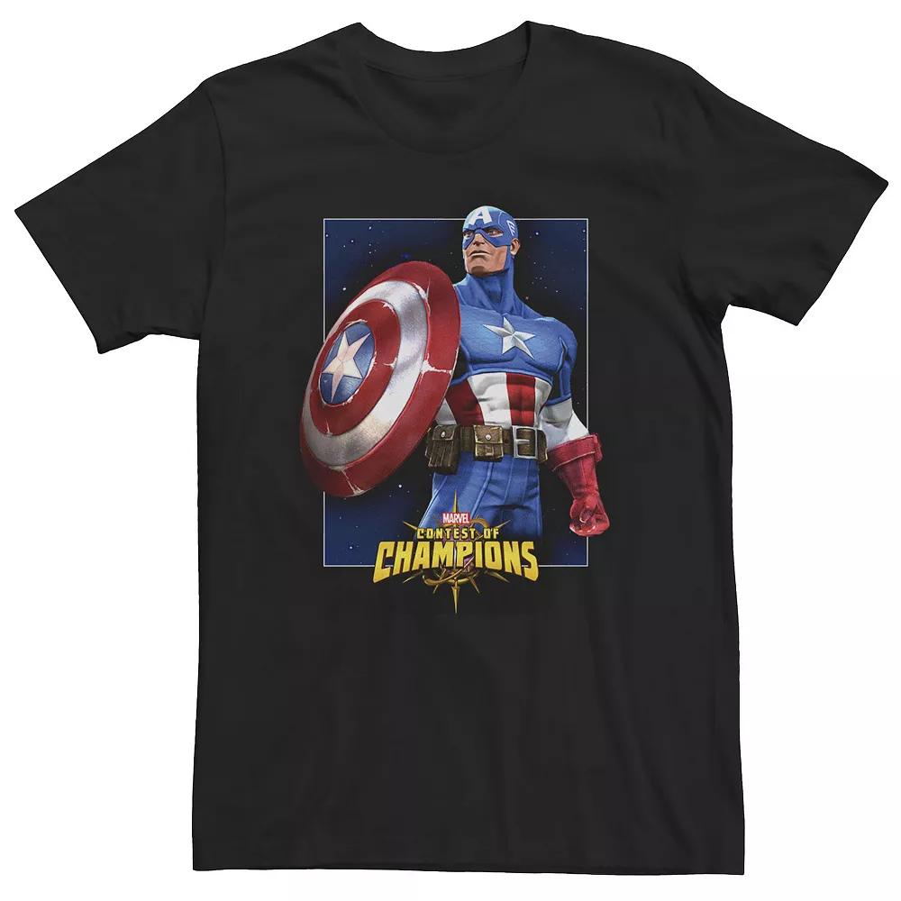 Big & Tall Marvel Contest of Champions Captain America Tee, Men's,  Product Image