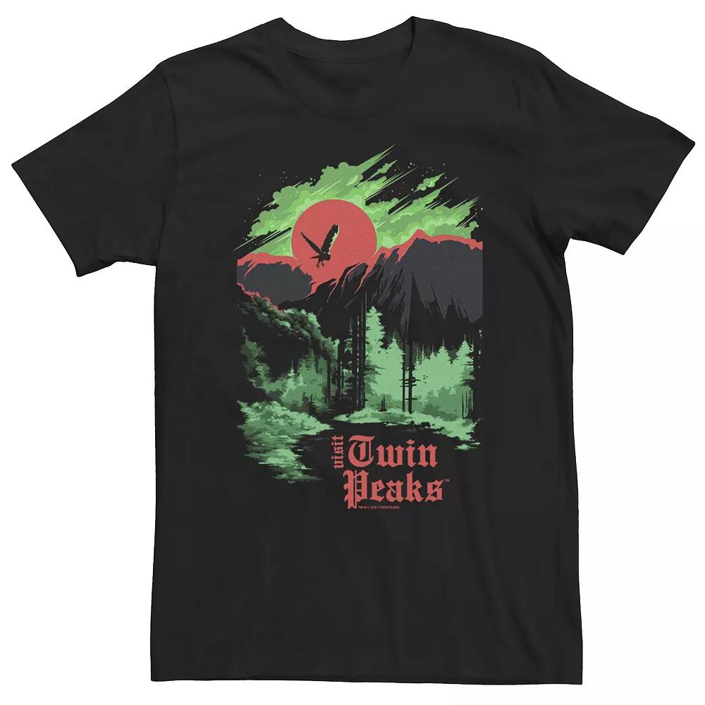 Big & Tall Twin Peaks Transparent Dark Poster Tee, Men's,  Product Image