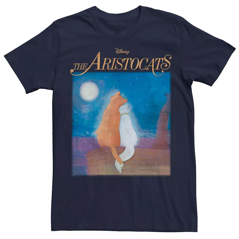 Disney's The Aristocats Men's Duchess & Thomas Night Sky Portrait Graphic Tee, Size: Medium, Blue Product Image