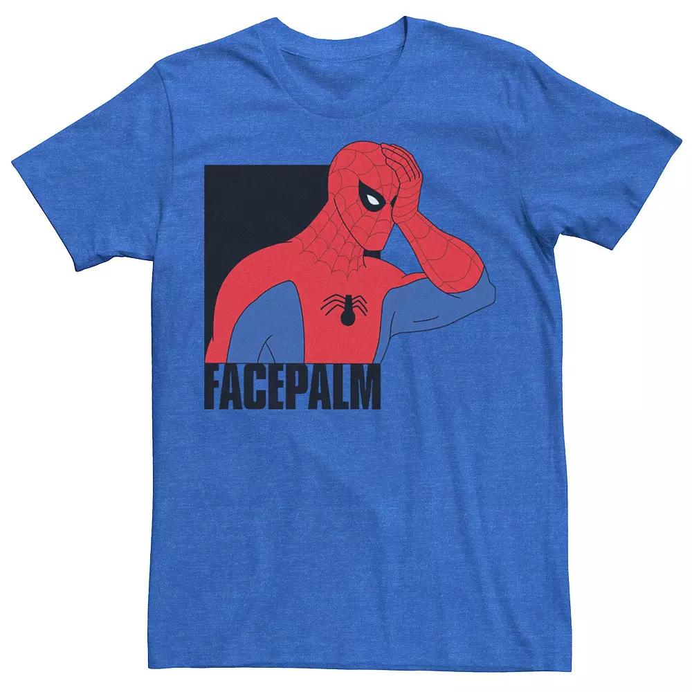 Men's Marvel Spider-Man Facepalm Vintage Portrait Graphic Tee,  Product Image