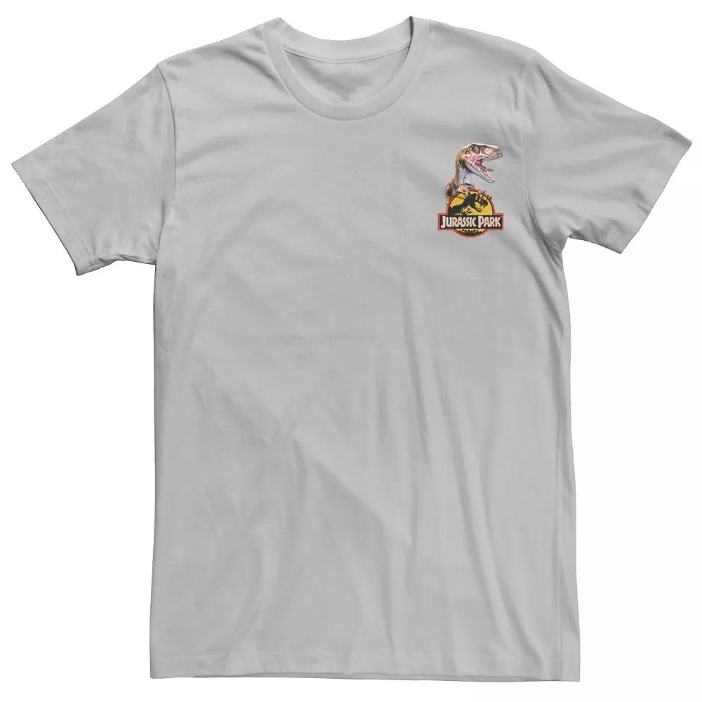 Men's Jurassic Park Raptor Hold Logo Pocket Tee,  Product Image