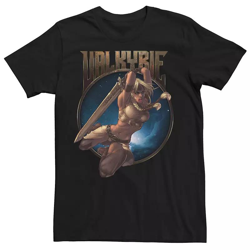 Men's Marvel Avengers Valkyrie Action Shot Portrait Graphic Tee, Size: XL, Black Product Image