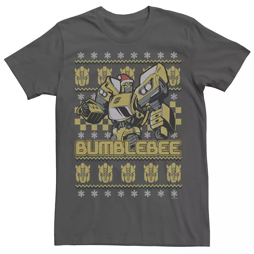 Men's Transformers Christmas Bumblebee Ugly Sweater Tee,  Product Image
