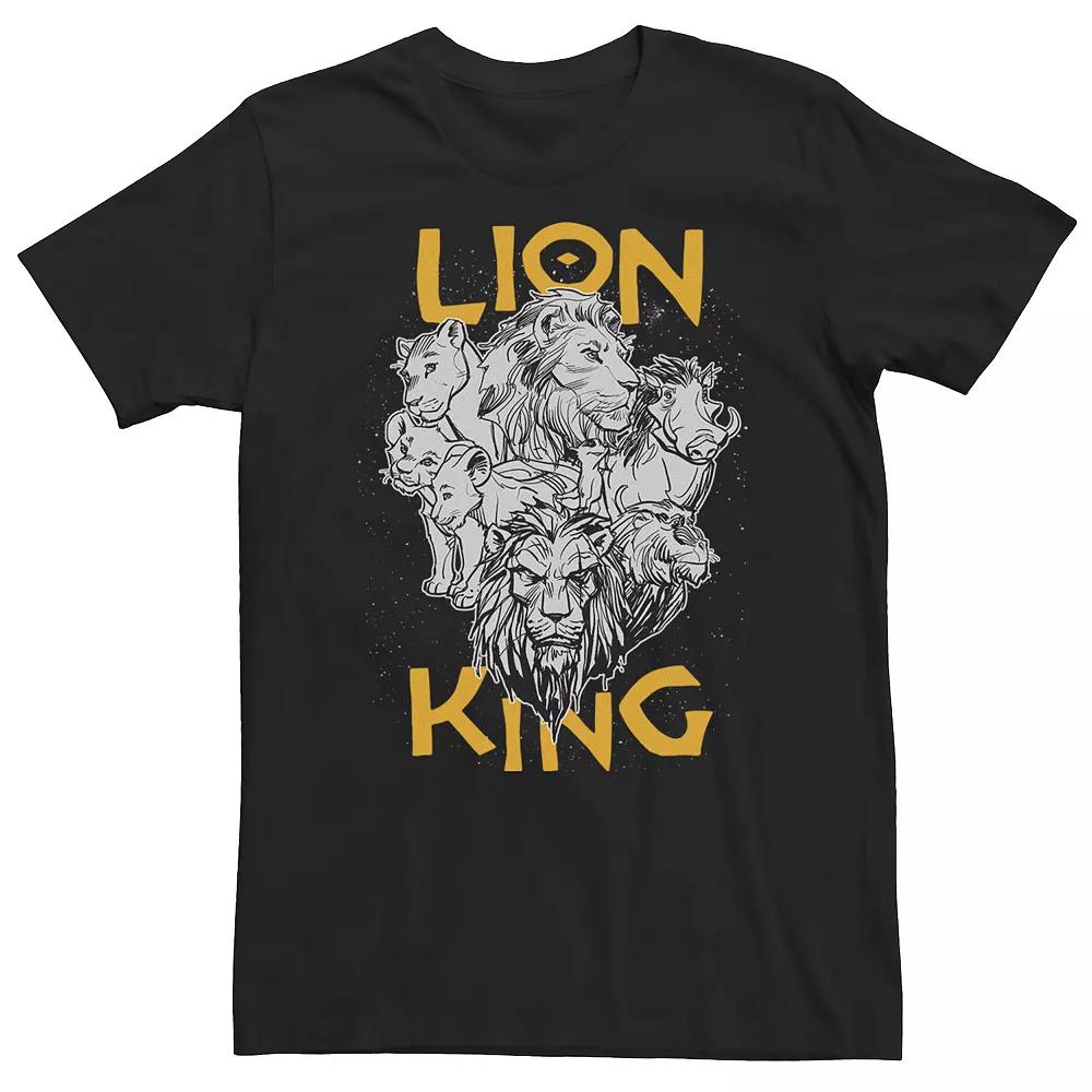Big & Tall Disney The Lion King Live Action Stacked Group Shot Portrait Tee, Men's,  Product Image