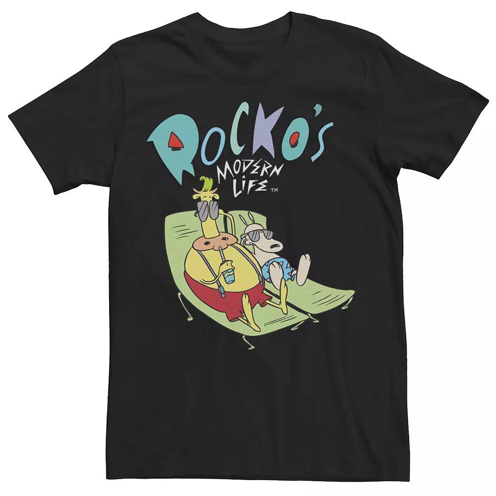 Big & Tall Nickelodeon Rocko's Modern Life Heffer And Rocko Tanning Tee, Men's,  Product Image