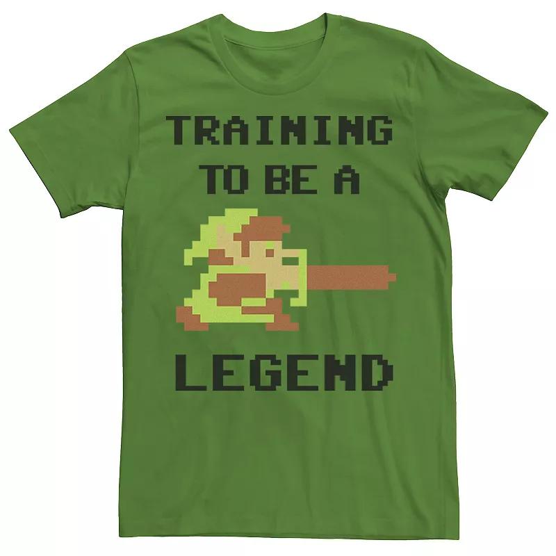 Men's Nintendo Zelda Classic NES 8-Bit Link In Training Tee, Size: 3XL, Kelly Product Image